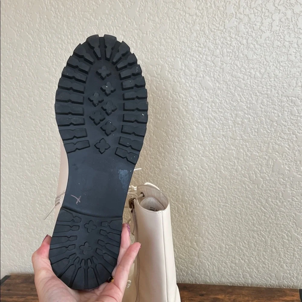 J.Crew Gwen Lug-Sole Leather Lace-Up Boots